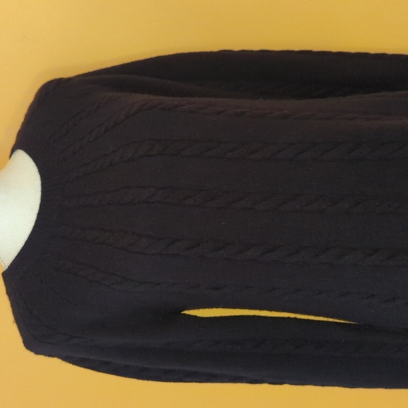 Boden Cynthia Cable Knit Wool Cotton Blend Navy Swing Dress Size 8 - Picture 5 of 10